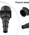 Versatile Wet Dry Shop Vacuum Tool Adapter With Stepped Design For Multiple Hose Diameters 1 Inch To Two And A Half Inches shown from the front and side angles.