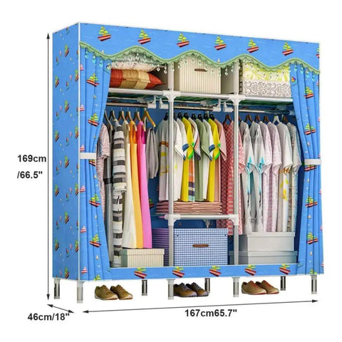 Heavy Duty Portable Fabric Closet With Sturdy Galvanized Steel Frame Quick Setup Clothes Organizer For Bedroom Or Living Room Big Capacity Storage Rack That Is A Legit Game Changer