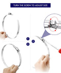 Stainless Steel Hose Clamps Kit With Large Worm Gear Adjustable Pipe Clamps For Intercooler Plumbing Tubing And Fuel Lines 8.2 Feet Total Includes 1 Adjustable Clamp And 6 Fasteners No Waste DIY Clamp Set being adjusted with screwdriver