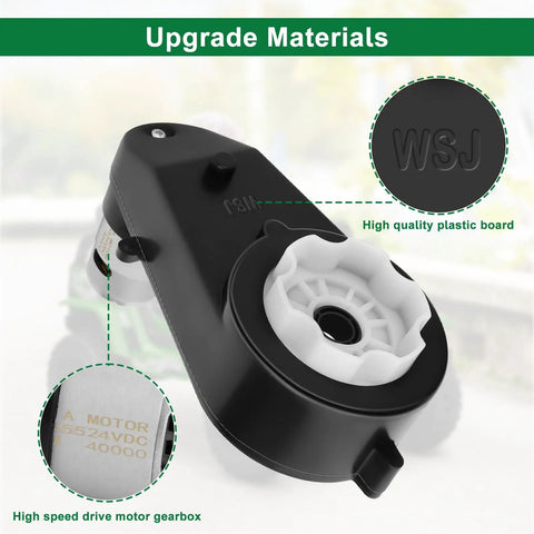 24V Kids Ride On Car Motor Gearbox Upgrade Kit With 40000RPM High Speed Drive 12mm Shaft 35mm Motor Diameter Durable Replacement Parts