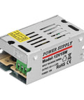 Solid As A Rock Regulated Switching Power Supply 12 Volt 0.25 Amps 15 Watt Led Driver in silver aluminum housing.