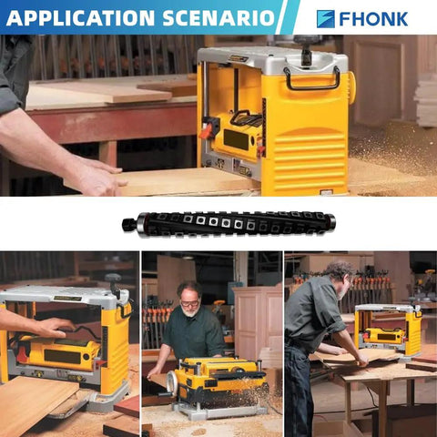12.5 Inch Helical Cutterhead For DW733 DW734 Thickness Planer Upgrade with spiral cutterhead in workshop