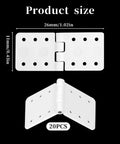 20 Pack RC Plane Hinges For Remote Control Aircraft Nylon Small Hinges, 26x11mm, white with 30 degree flex shown