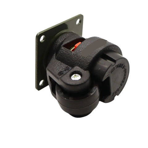 Heavy Duty Nylon Leveling Casters Four Pack Adjustable Swivel Wheels With Flat Top Plates black caster wheel with mounting plate