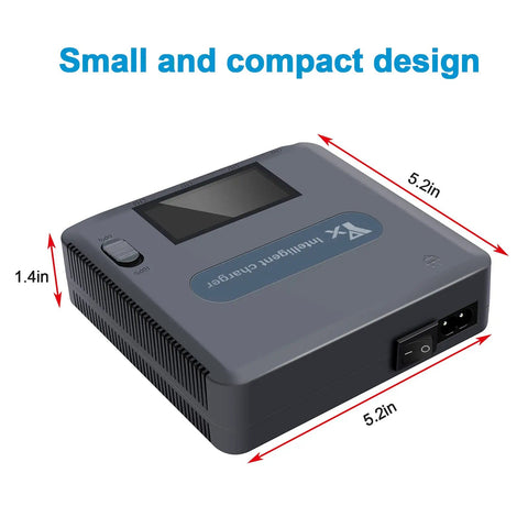 Mavic 2 Pro And Mavic 2 Zoom 6 In 1 LCD Display Charger For DJI Drone Batteries And Remote, compact design with dimensions.