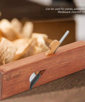 Premium Professional Grade Single Pull Hand Planer on a wooden surface with shavings, tool steel iron blade, hardwood frame.