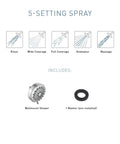 Five Function Shower Head With Three And Three Quarters Inch Spray Face Wall Mount In Spot Resist Brushed Nickel Finish with washer