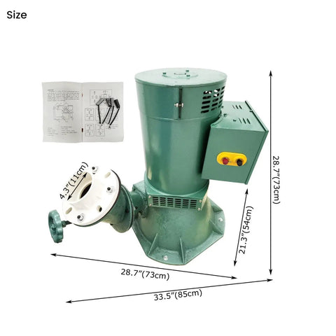 Front view of 10KW Hydro Power Generator Water Turbine For AC 220V Single Phase Pelton Turbine 0.06 M3/S Flow 1800 Rpm High Head Low Flow Design