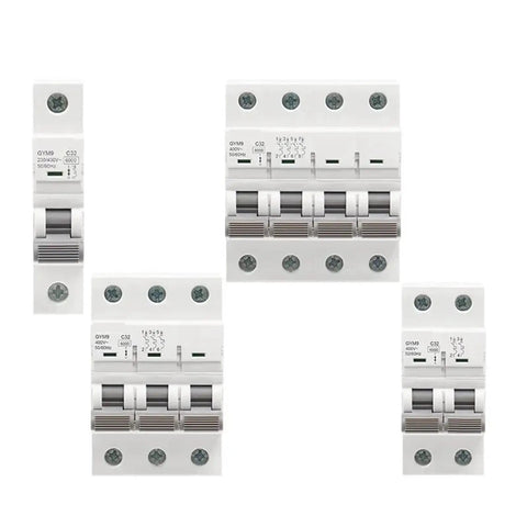 Two Pole 6kA Breaking Capacity MCB DIN Rail Mini Circuit Breaker 6A To 63A AC Type Factory Direct Manufacturer 50A With Dual Protection Against Short Circuit And Overload Snap On Mount For Fast Easy Control Panel Installation Industrial Grade, white DIN rail breaker