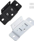 Heavy Duty Quick Fit Furniture Joint Brackets Set 4/8/16/32 Pcs, Rustproof Stainless Steel Removable L Shape Fasteners, Black and White Brackets
