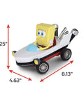 SpongeBob Boatmobile RC Kart Racer 2.4GHz with grippy tires, 4.25x4.63x8.13 inches, collectible Nickelodeon themed vehicle