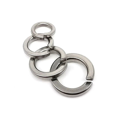 304 Stainless Steel Spring Lock Washers with Elastic Gasket Ring Silver Finish Perfect for Construction and Home Use