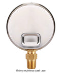MEASUREMAN 2-1/2 in glycerin-filled pressure gauge with stainless steel case and 1/4 in NPT lower mount