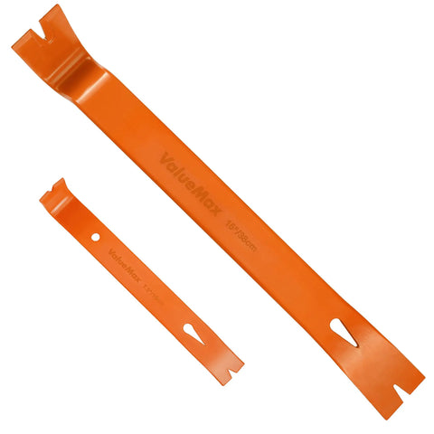 Two Piece Flat Pry Bar Set With Seven And A Half Inch Mini Pry Bar And Fifteen Inch Heavy Duty Nail Puller Claw Bar For DIY Kitchen Remodels Carbon Steel Corrosion Resistant Wonder Bar Prying Apart Boards