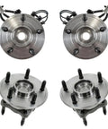 Four Piece Wheel Hub And Bearing Assembly Kit For Front And Rear Axles Left And Right Sides, Ball Bearing Replacement
