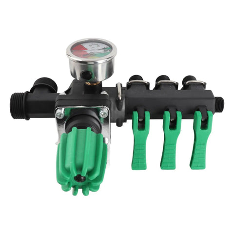 Fimco Sprayer Parts Upgrade Kit With 3 Way Water Splitter And Shut Off Control Valve For Agricultural Sprayers, front view