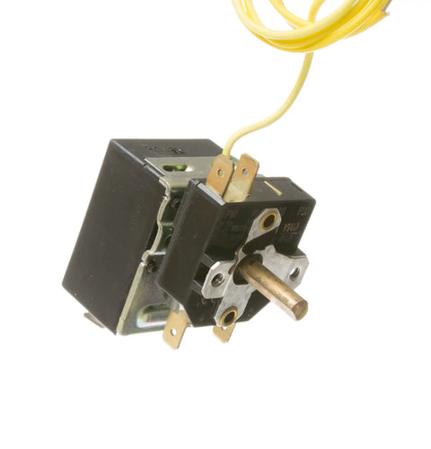 Genuine Replacement Range Stove Oven Thermostat WB20K10035 for Home Cooks, OEM part with black casing and yellow wires