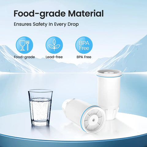 Heavy Duty Replacement Water Filter For Pitchers And Dispensers With Multi Stage Filtration Reducing Lead Chromium PFOA PFOS And TDS