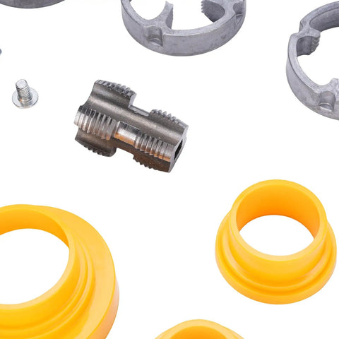 Top Rated ZJchao Electric PVC Pipe Threader Kit With Reusable Dies For Home Plumbing Projects and Outdoor Repair Work, showing various metal and plastic components.