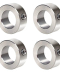 4 Pack Heavy Duty Shaft Collars 304 Stainless Steel Bore Seven Eighths Inch With Set Screw Style One And Five Eighths Inch Outer Diameter And Half Inch Width For CNC Machines Linear Rails Industrial Equipment