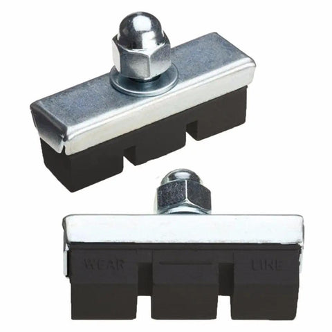 10 Pairs Of High Grade 40mm Bolt On Brake Pads For Old School Road Mountain And BMX Bikes, Easy Bolt On Replacement, Smooth Braking And Ready To Ride Black.