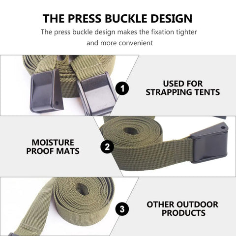 3 Pack Cargo Lashing Straps Set For Camping And Travel Easy To Use Quick Fix Buckle Cam Buckle Tie Down Straps Wide And Durable