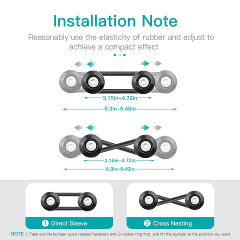 Installation guide for Universal Car Bumper Quick Release Kit with 4 Black Release Tabs and 12 O Ring Fasteners.