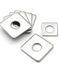 304 Stainless Steel Square Flat Washers Set M3 To M20 For Fasteners And Curtain Wall Installations, Heavy-Duty, Corrosion-Resistant Hardware, Durable Multi Size Pack Includes 20 Pieces Of M4x10x1mm, square washers stacked