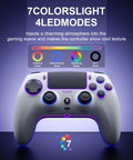 Multiplatform Wireless Gamepad For PS5 Pro PC Mac iOS Android 10 Steam Deck With RGB lighting and mode options display