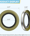 Product display of 4 Pack 10 36 Lot Of 4 Double Lip Grease Seals with dimensions 2.25 x 3.37 inches for trailer hub bearings protection