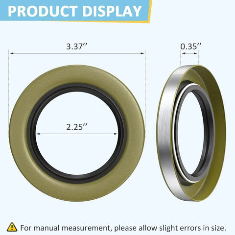 Product display of 4 Pack 10 36 Lot Of 4 Double Lip Grease Seals with dimensions 2.25 x 3.37 inches for trailer hub bearings protection