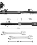 Swageless Lag Screws Left And Right Set For Wood Posts Black One Eighth Inch 20 Pack T316 Stainless Steel Cable Railing Kit