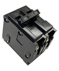 15 Amp 2 Pole Plug In Circuit Breaker 10 Ka Breaking Capacity 120 240 Volt Thermal Magnetic Trip close-up view of dual pole design.