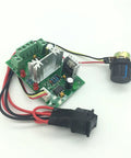 DC PWM Motor Speed Controller 6V To 30V With 6A Rated Current 10A Peak 200W Max 16kHz Drive Frequency shown with wiring and knob