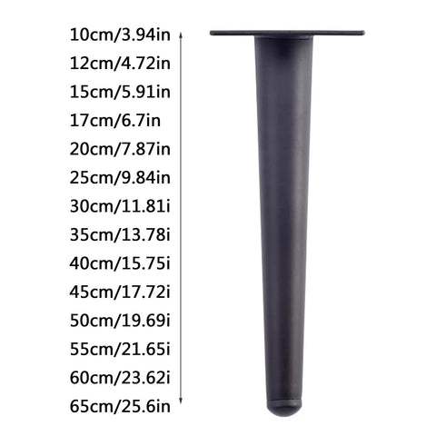 Heavy Duty Iron Furniture Caster Legs With Ball Bearing Wheels Roll Easy On Carpet Or Hardwood, height options shown.
