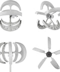 Vertical Lantern Wind Turbine Generator Kit With Controller, 4000W-6000W Output, 24V System, 5 Blade Design, Alloy Steel Housing