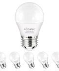 Six Pack 6W LED Light Bulbs Warm White 2700K E26 Base 60W Equivalent A15 G45 Shape Fridge Appliance Bulbs for Home Use Energy Saving
