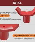 ForoGore Red Bottle Jack Adapter 12 Ton Lift Extender Sleeve with unique tilt angle design, fits around 3-4 inch tubes.