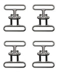 Four Piece 40mm Metal Clasp Buckle Set Quick Release Zinc Alloy Fasteners In Gun Black Dope Belt Buckles For Capes Scarves Jackets And Formal Wear Everyday Wear