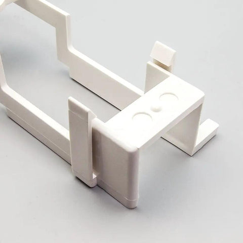 66 Block Punchdown Mount Bracket For Wall Installations, Standard B Bracket Design, Durable Flame Retardant UL 94V0 Plastic, Mounts 66 Punchdown Blocks Measuring 10 X 3.3 X 1.9 Inches, Easy Install And Secure Fit, white wall bracket