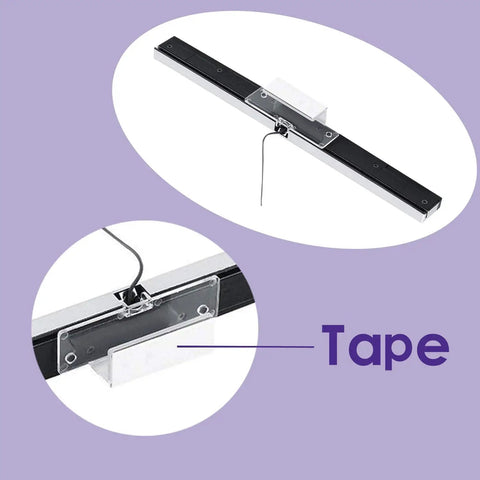 USB Sensor Bar For Nintendo Wii And Wii U, Replacement Wired Infrared Ray Sensor Bar with mounting tape, USB powered