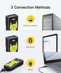 3 connection methods for Bluetooth 5.0 2D Barcode Scanner With 2.4Ghz USB Adapter For Paper And Screen Barcodes Model BCST 42