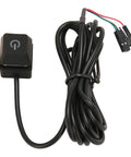 Next Level Game Ready 5.4 Foot Power Extension Cord With Glowing Led Status Light For Desktop Pc And Gaming Setups Badass Flexible Cable Extends Case Start Switch Zero Hassle featuring a black external power switch and 5.4ft cable.