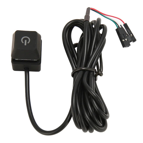 Next Level Game Ready 5.4 Foot Power Extension Cord With Glowing Led Status Light For Desktop Pc And Gaming Setups Badass Flexible Cable Extends Case Start Switch Zero Hassle featuring a black external power switch and 5.4ft cable.