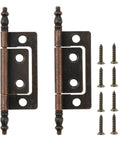 Heavy Duty Rotating Concealed Hinges 2 Pack With Screws For Furniture Cupboard And Cabinet Doors, 83x24mm Multi Hole Mount
