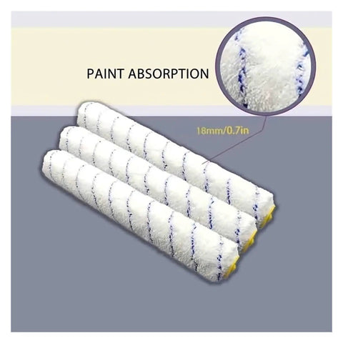 Sick Wall Painting Roller Set With Handle And 18mm Microfiber Cover For Super Smooth Finish reusable microfiber rollers.