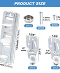 5Pcs Closet Sliding Door Roller Hardware Kit For Wardrobe Doors With Slide Track Replacement Rollers product size diagram
