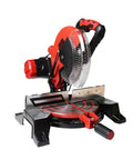 Rock Solid 1800w Circular Miter Saw Kit With 45 Degree Angle Capability For Fast Wood And Aluminum Cutting That Slices Through Tough Tasks And Makes Home Projects Feel Like A Breeze Right Now, featuring a red and black design, 255mm blade.