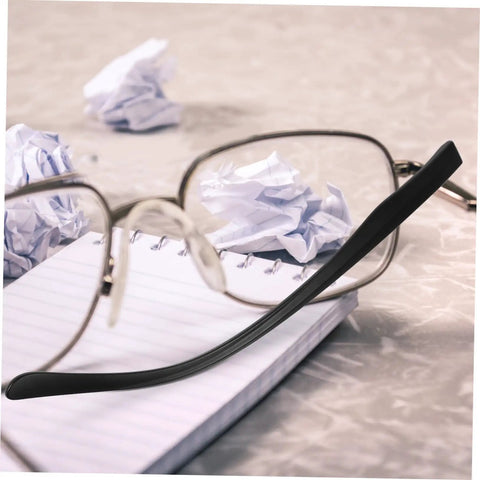Replacement Eyeglass Arms Durable Temple Legs For Quick Eyewear Repair Kit Easy To Install Comfortable Fit And Stylish Design For A Fast Glasses Fix At Home, black temple leg visible on notebook