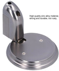Get Your Door Locked Tight With This Sleek Push Type Door Stop Catch Made From Heavy Duty Zinc Alloy, close-up of black finish.